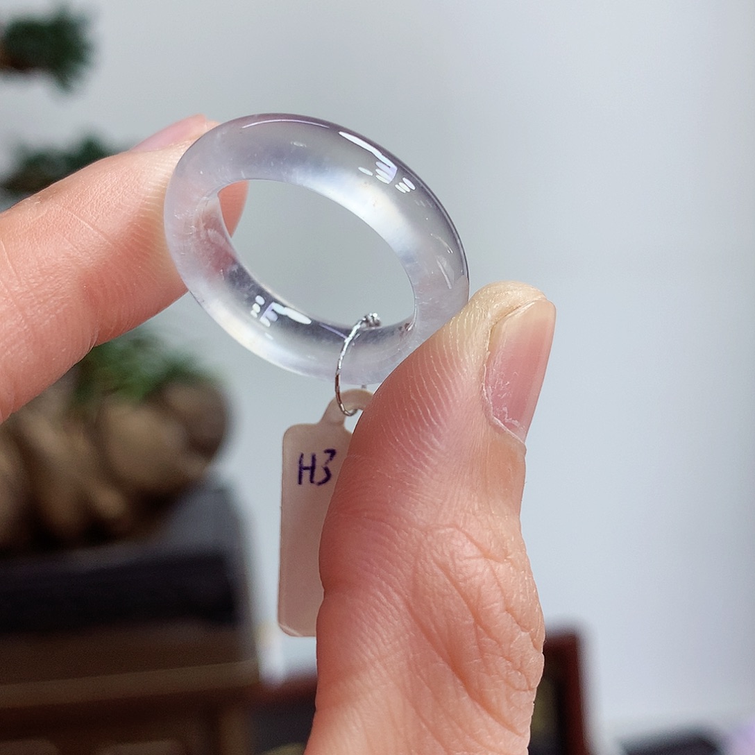 未镶嵌戒指翡翠17-18号