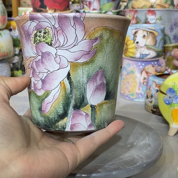 红陶景德镇艺术手绘作品