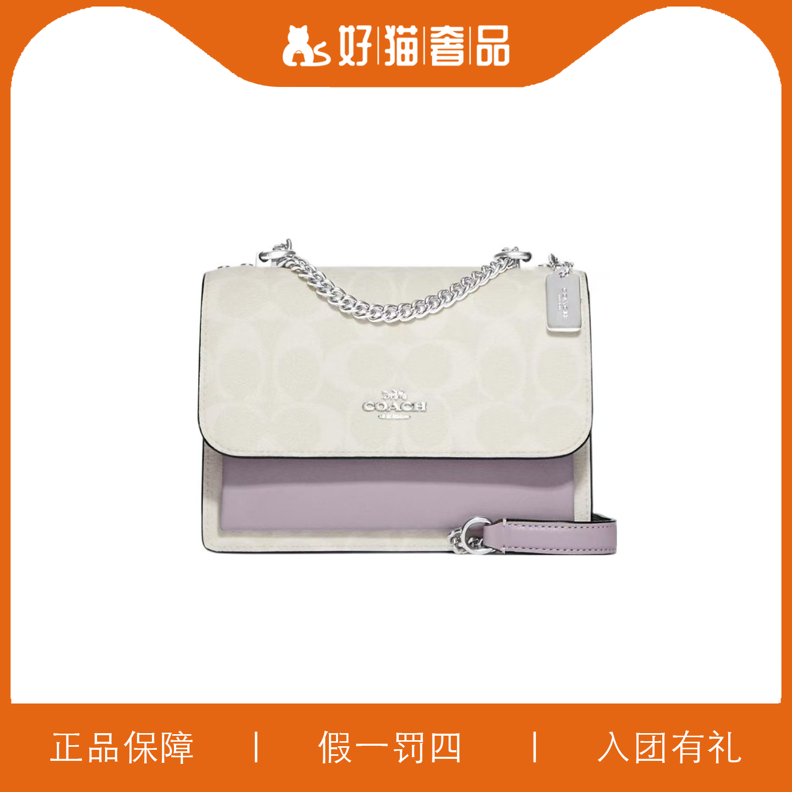 95新 COACH/蔻驰 蔻驰冰川白风琴包/H5203/18X13X5