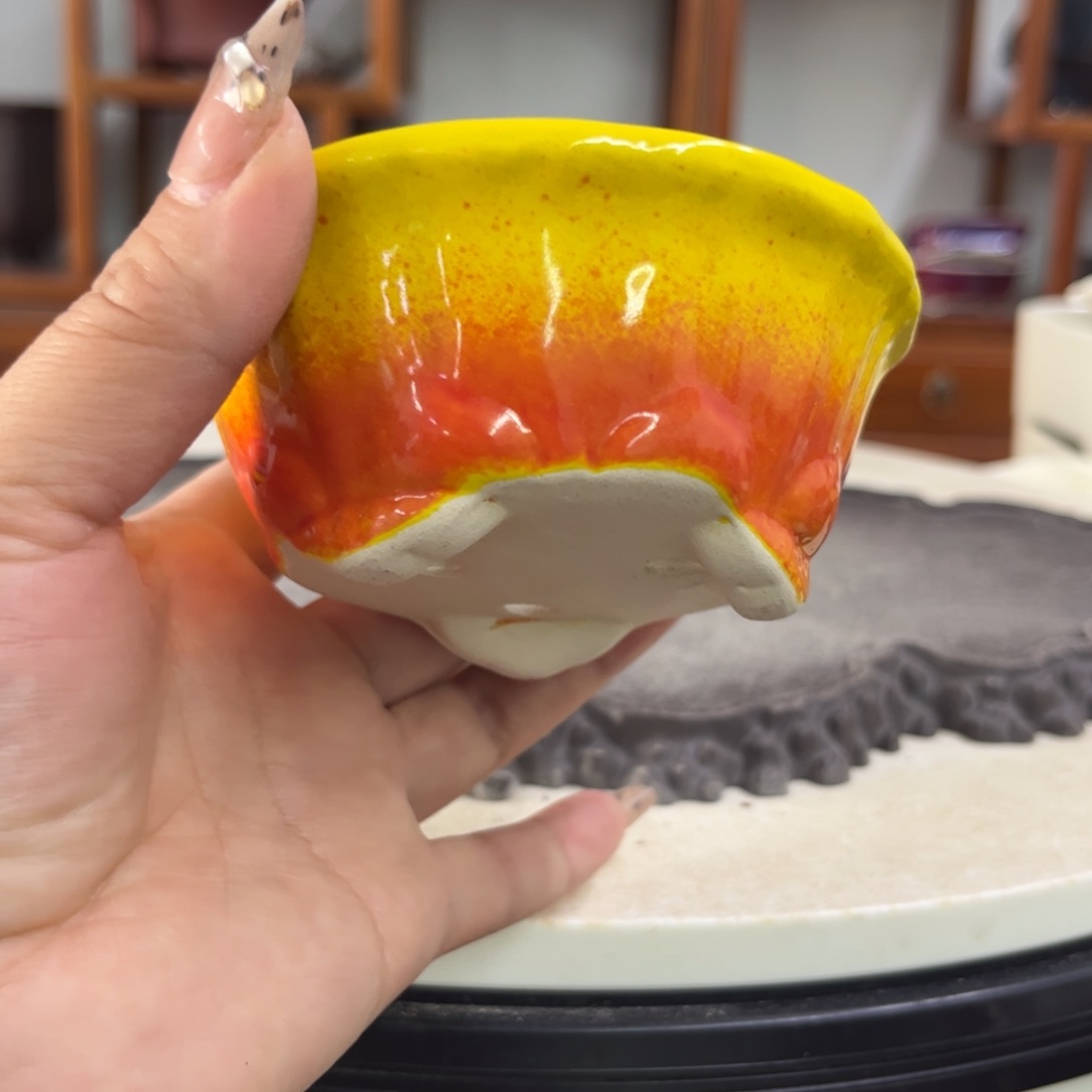 紫砂花盆瑕疵4.5-9。。。