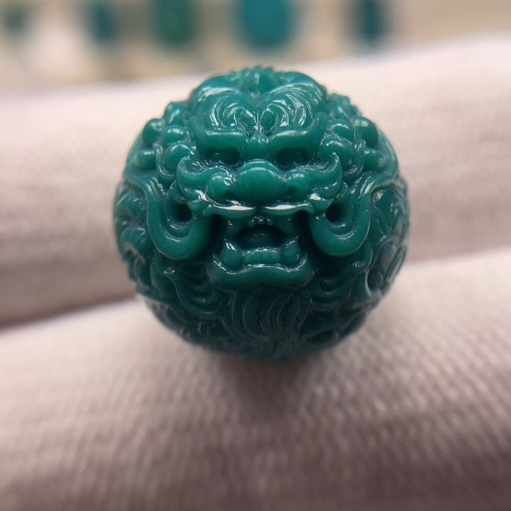 未镶嵌绿松石珠宝奇石龙珠17mmA206
