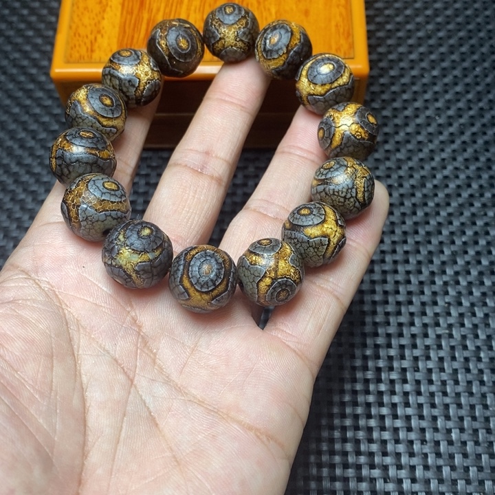 碧***波玛瑙/玉髓未镶嵌手链