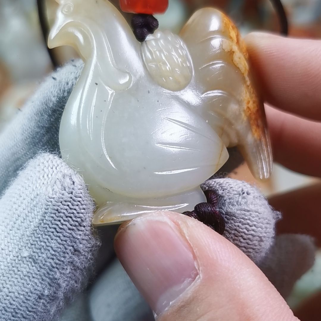 和田玉（糖玉）车挂未镶嵌有