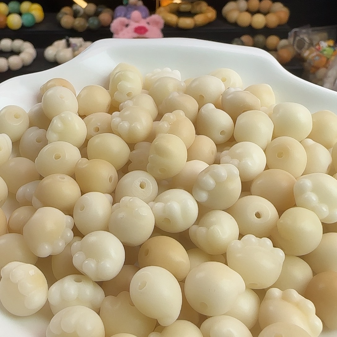 手串菩提根/象牙果卡13瓷白小猫抓30颗➕20颗