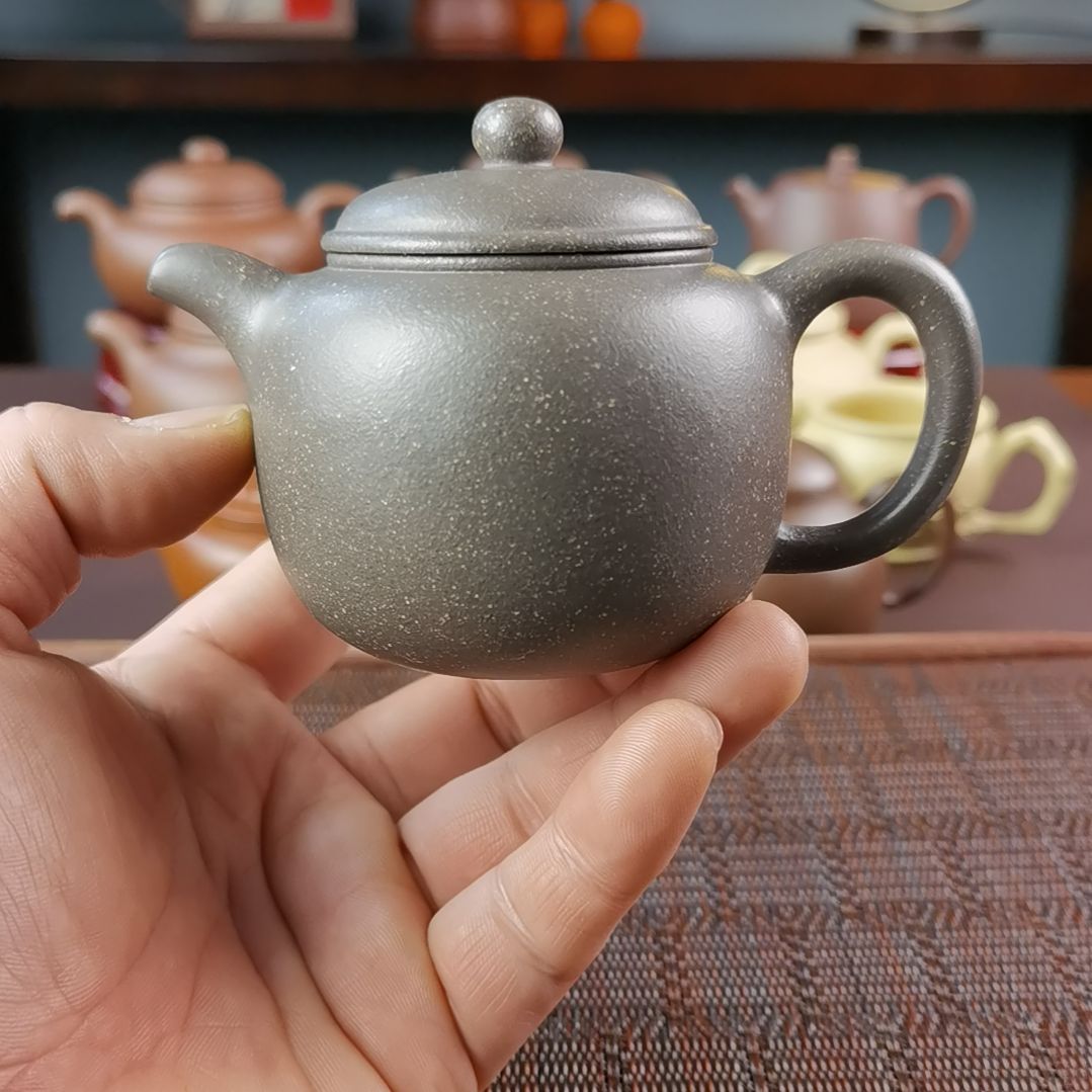 紫砂茶壶梨皮天青匏尊200CC国工