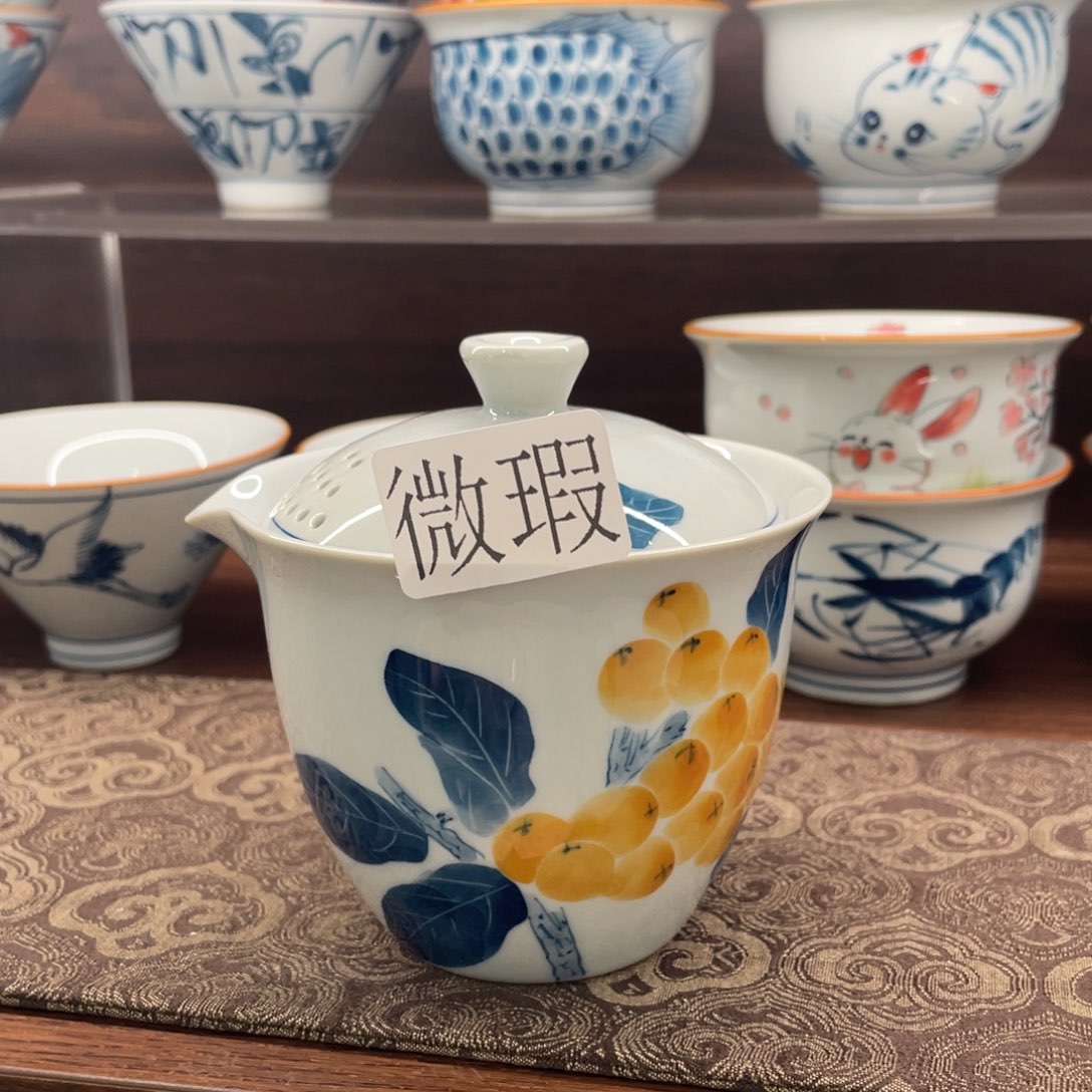 微瑕釉下彩纯手绘