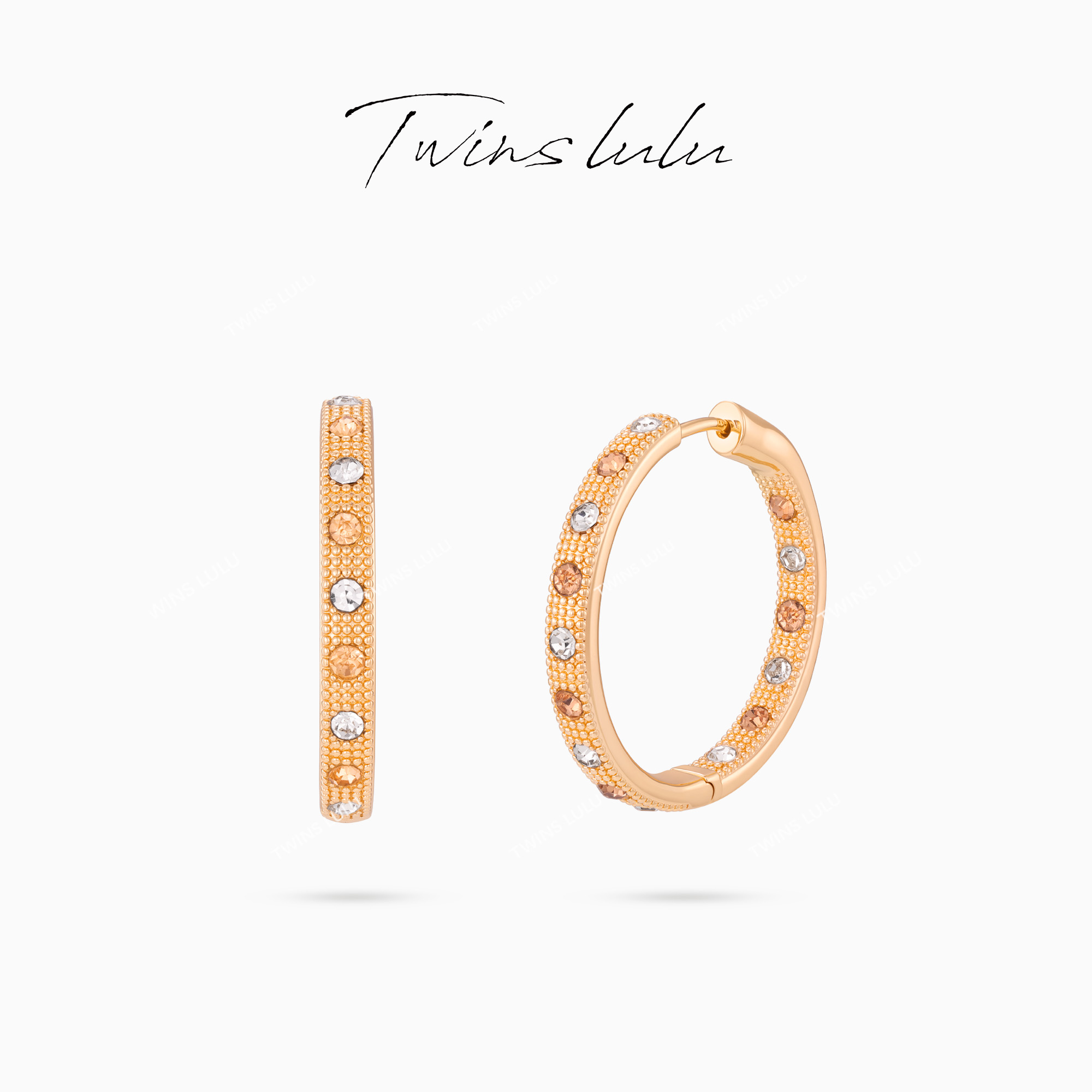 TWINS LULU 镀K金 秋上新 圈圈耳环TSL2711