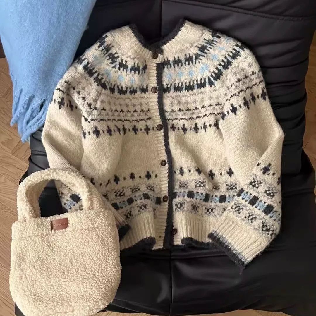 非主图款链接针织毛针织衫女装圆领冬季外套默认微瑕微脏