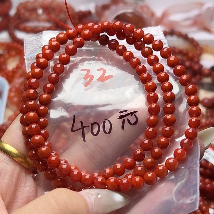 手串未镶嵌南红玛瑙薇*32