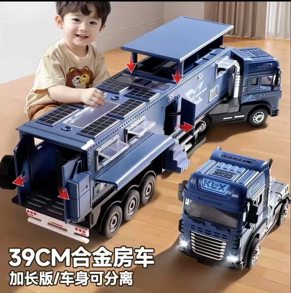 大号仿真合金房车越野车玩具儿童露营玩具车生日礼物好玩益智玩具