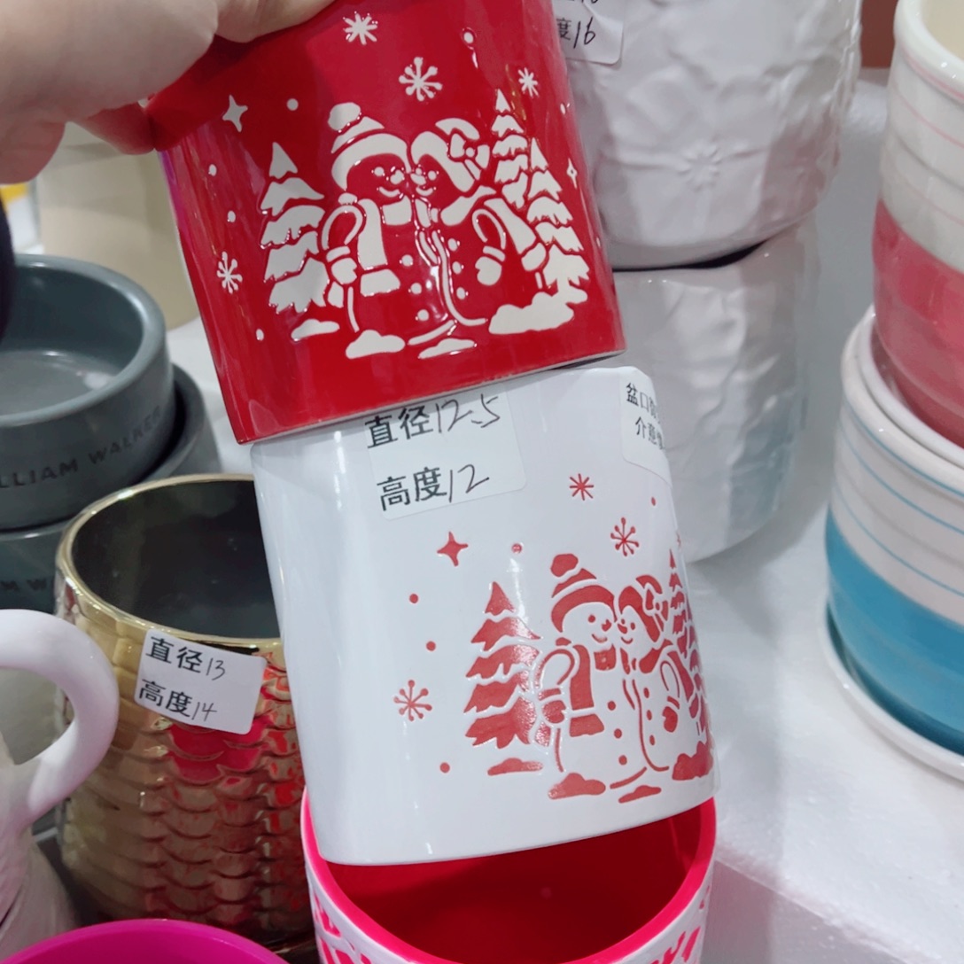 有孔，陶瓷花盆满10米包邮发货