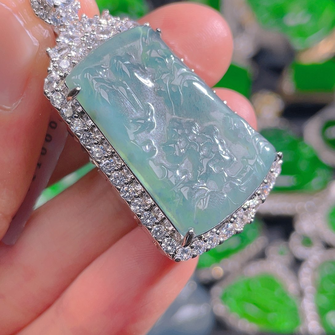 翡翠未镶嵌吊坠(不含链)