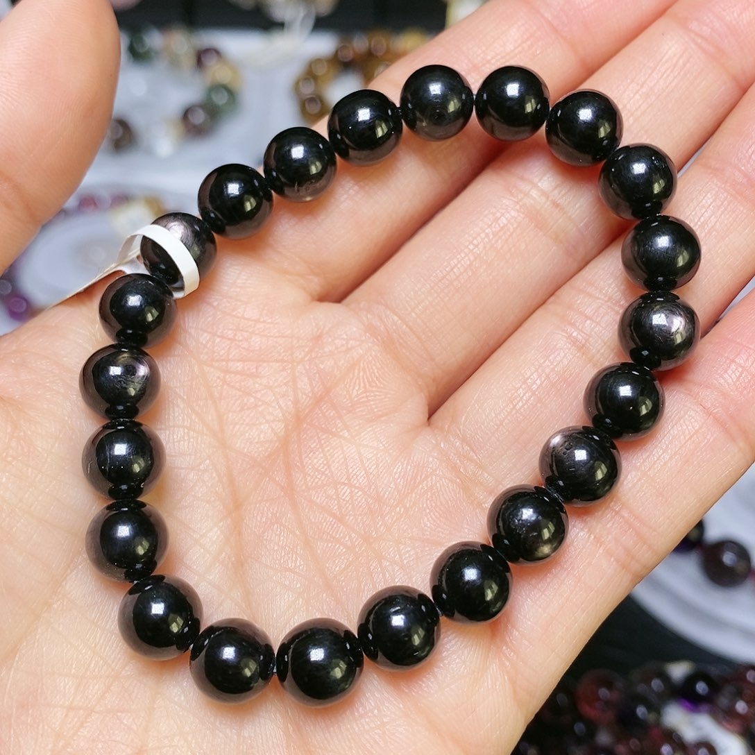 未镶嵌辉石手串金运石