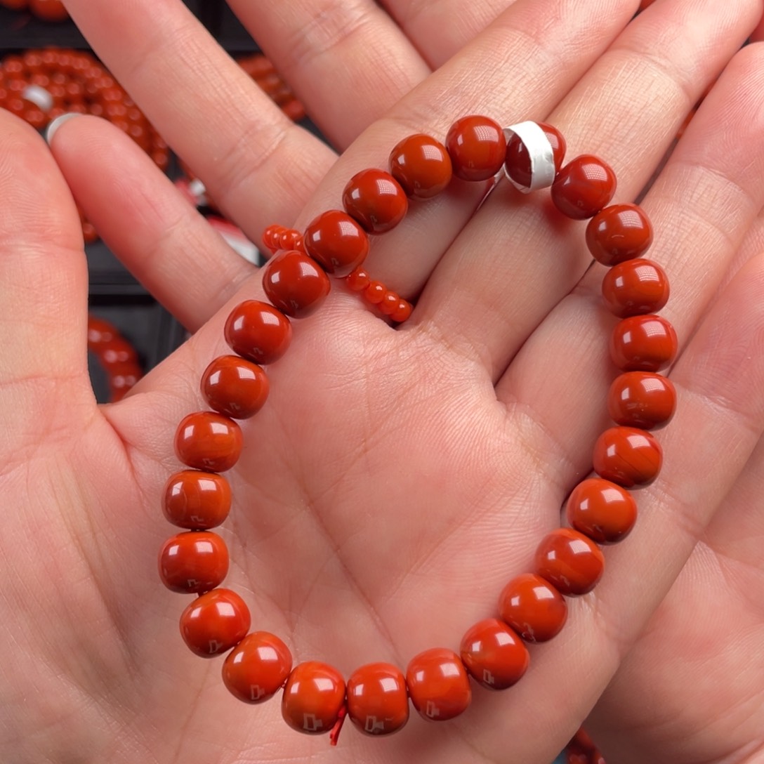 南红玛瑙手链未镶嵌朵*妞8