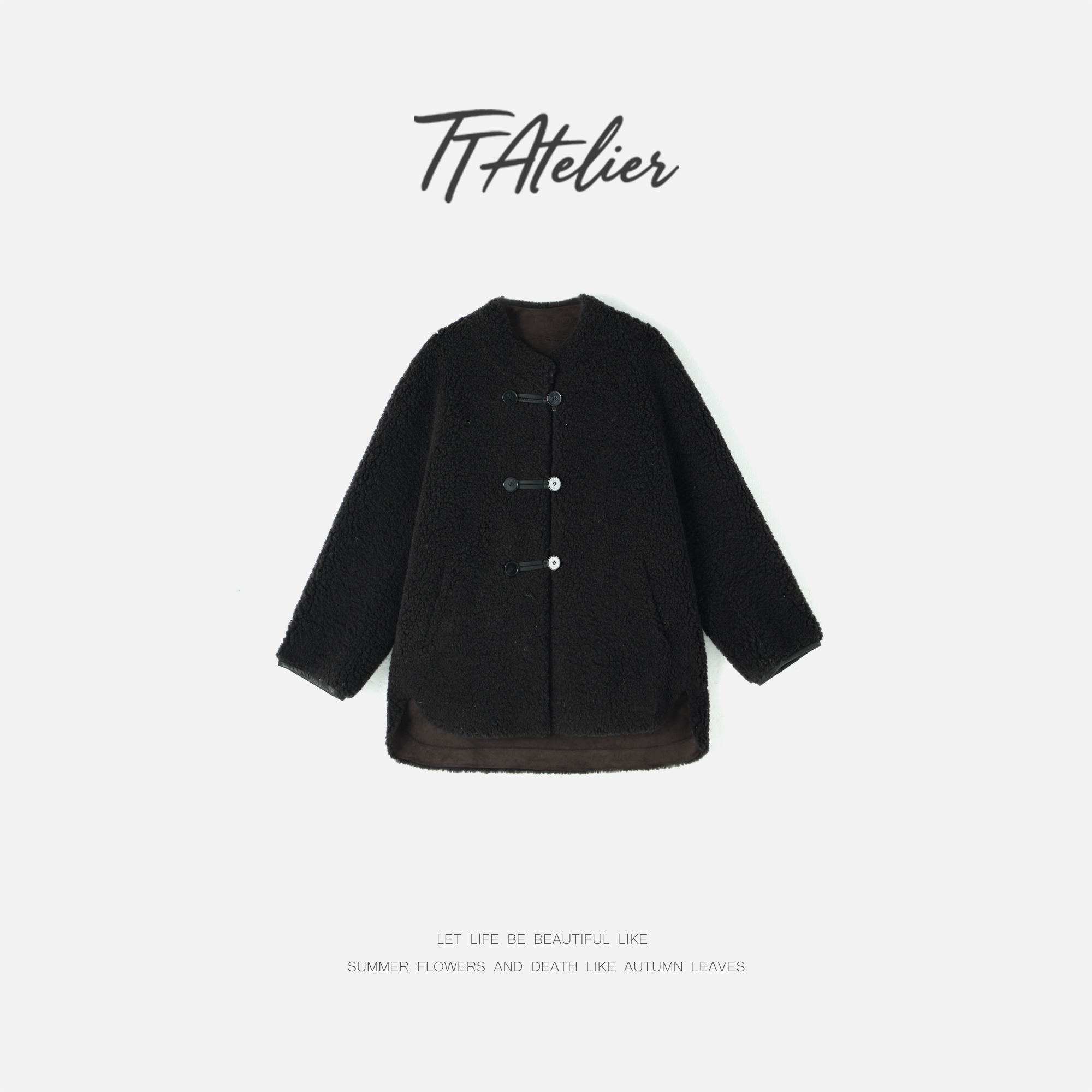 TT设计师【中古世家】慵懒感高级感气质时尚羊羔毛毛呢大衣TT191659