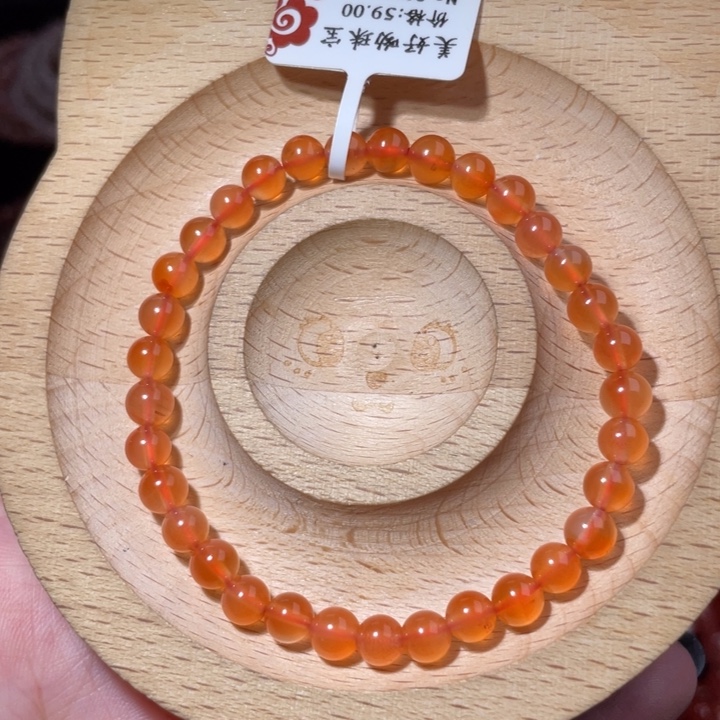 南红玛瑙未镶嵌5.4咪芬达橘160