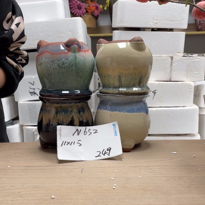 粗陶多肉花盆微瑕652