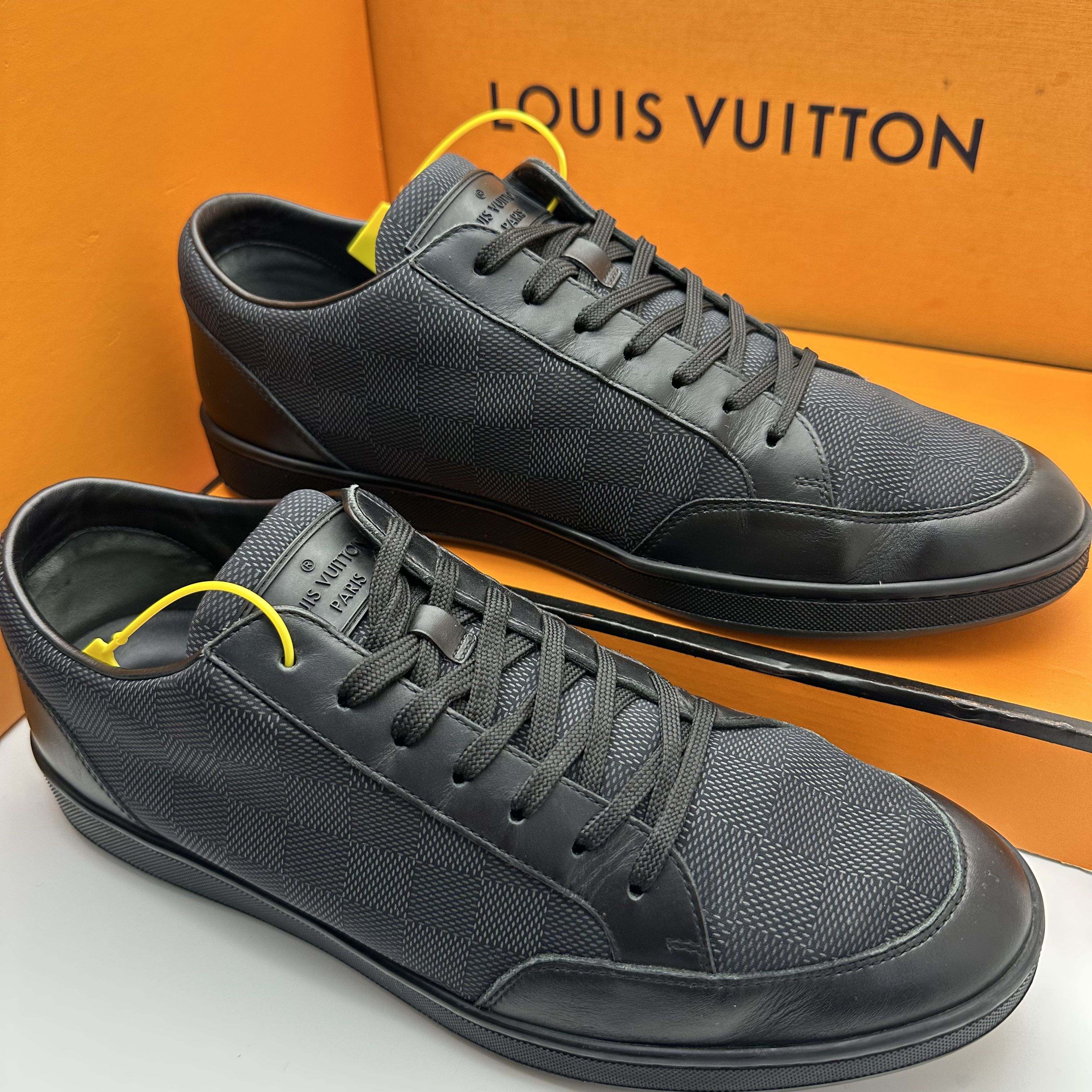 95新 LouisVuitton/路易威登 41.5欧码/经典布面棋盘格休闲板鞋