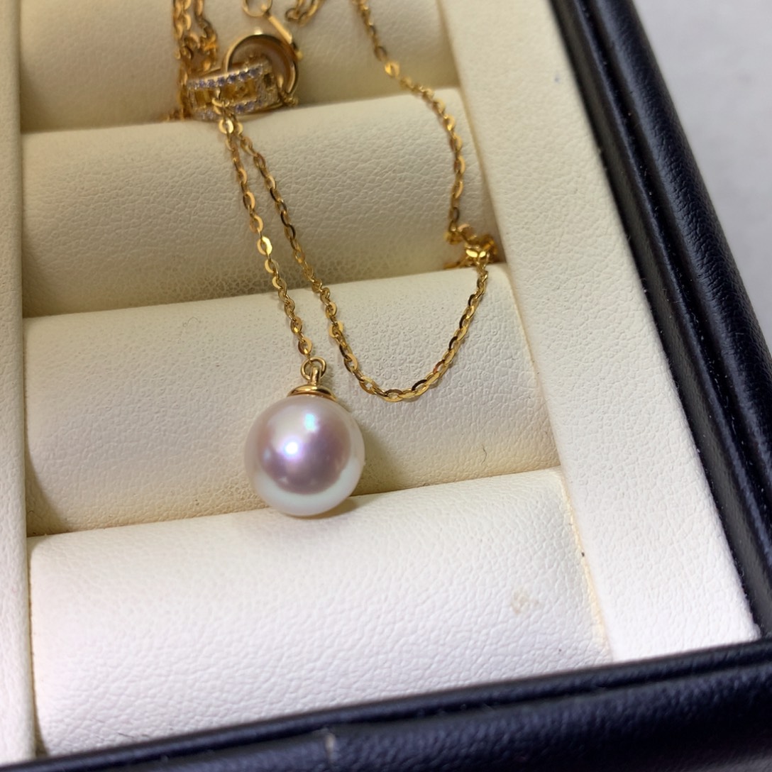 海水珍珠银S925镶嵌吊坠(不含链)