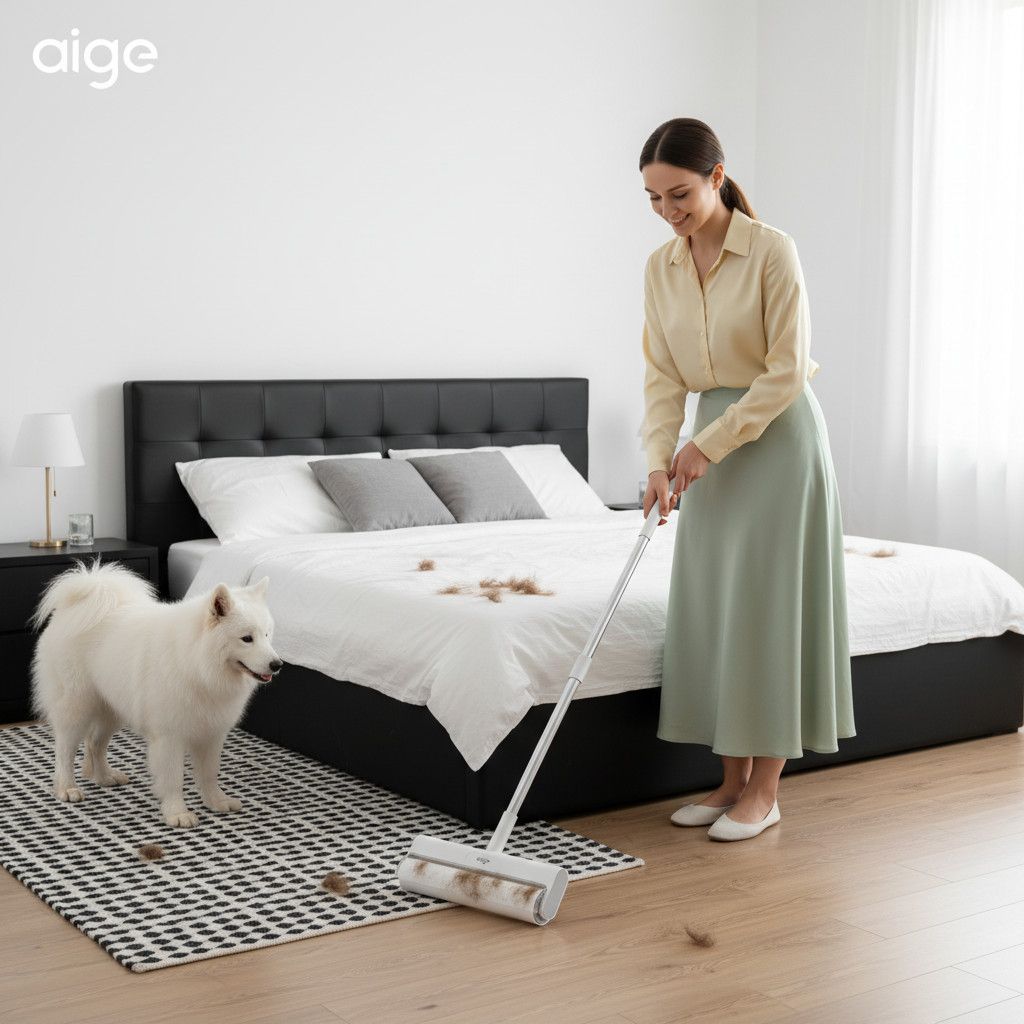 爱格加长粘毛器滚筒地板粘尘器