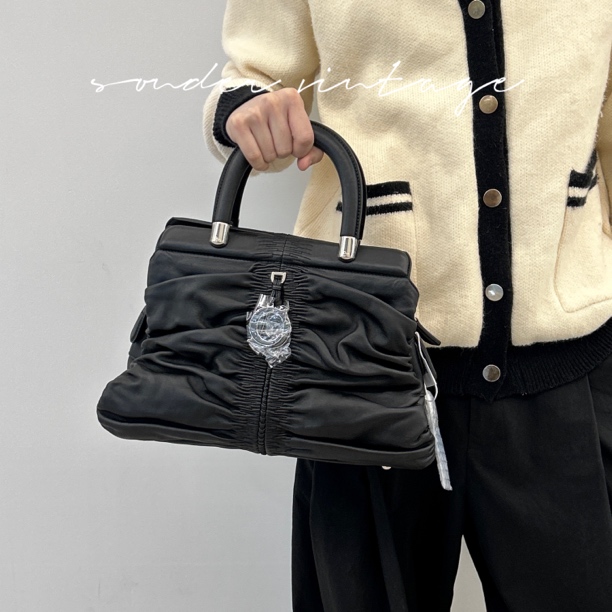 95新 DIOR/迪奥 Dior黑银手提包