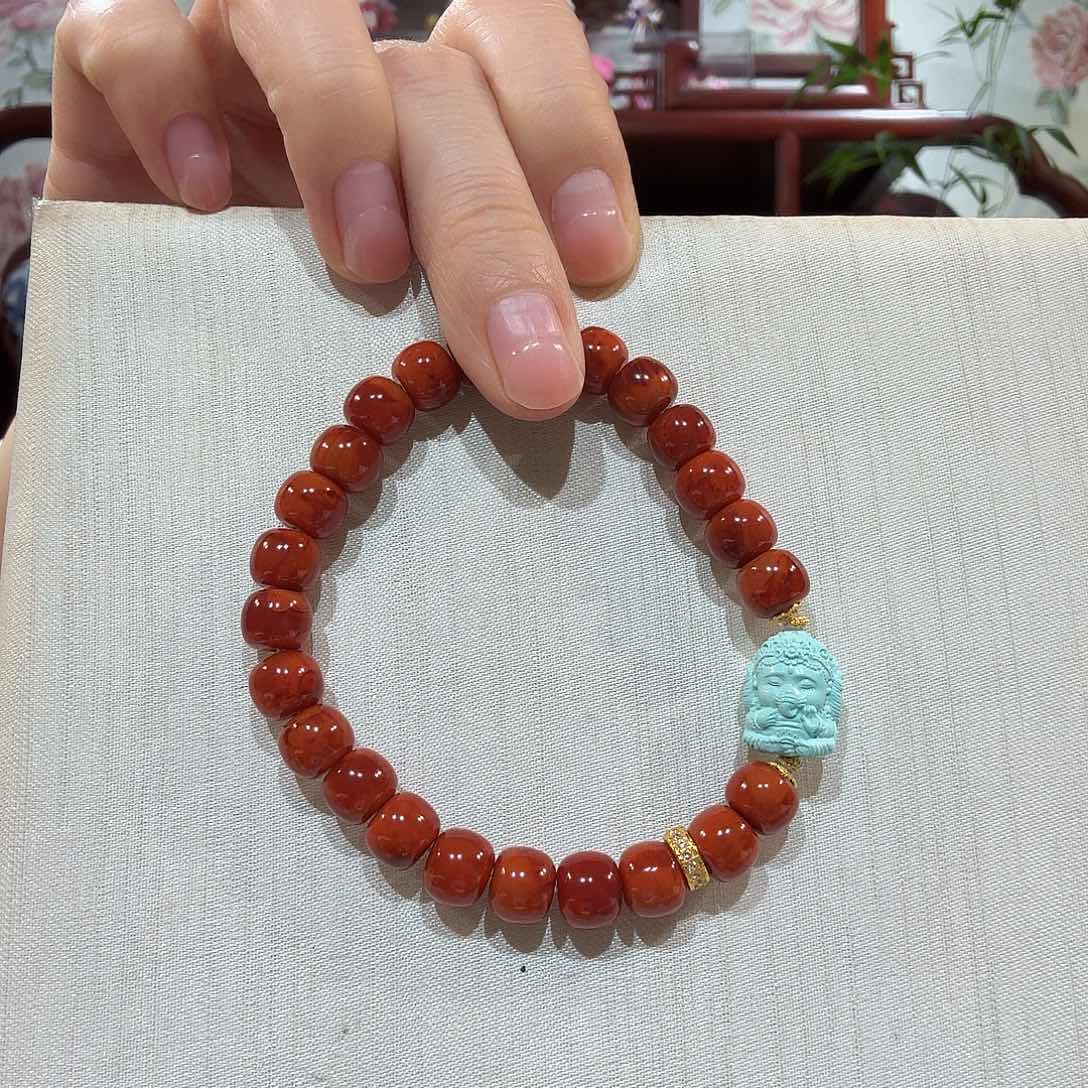 宏***果南红玛瑙未镶嵌手串手串