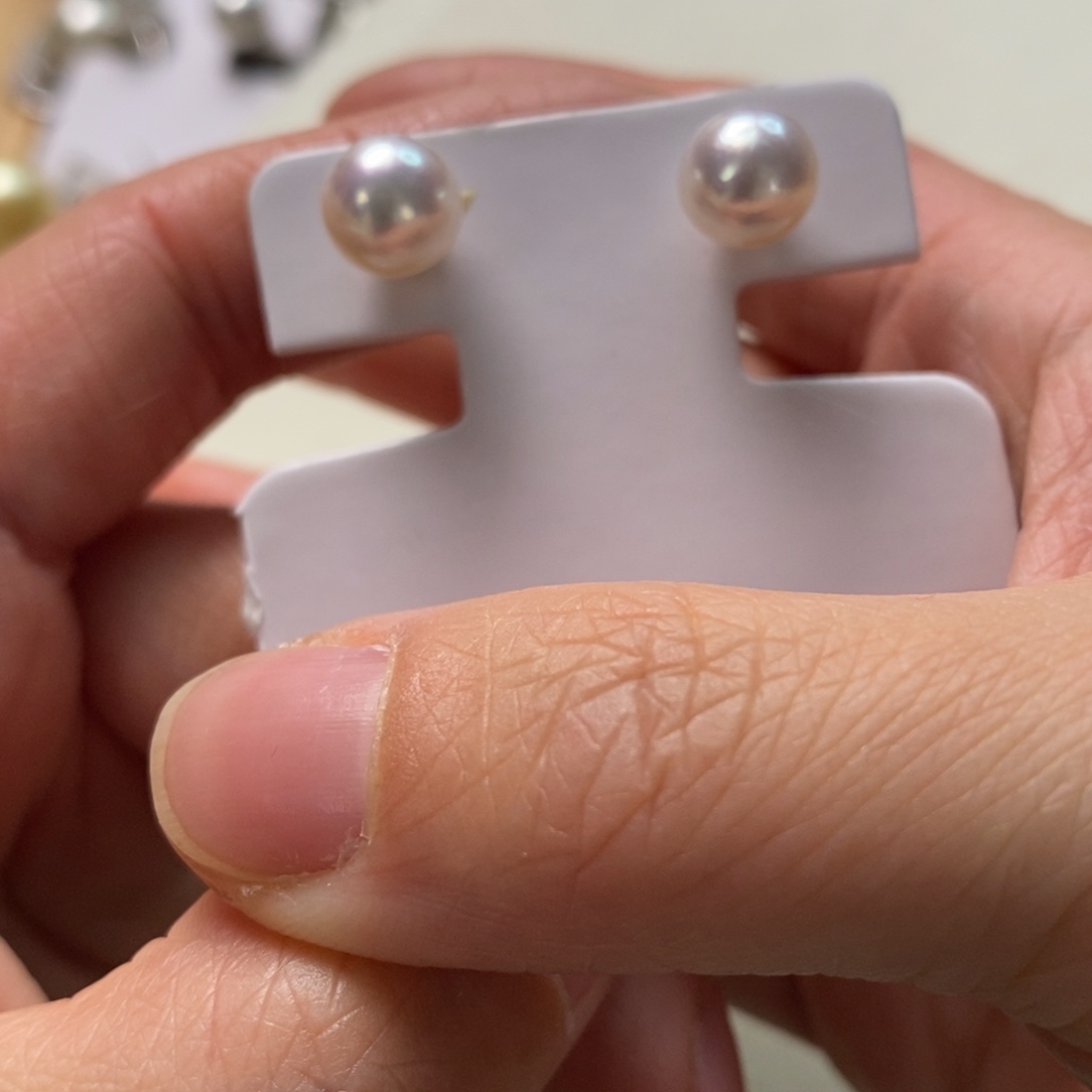 海水珍珠耳饰18K金镶嵌