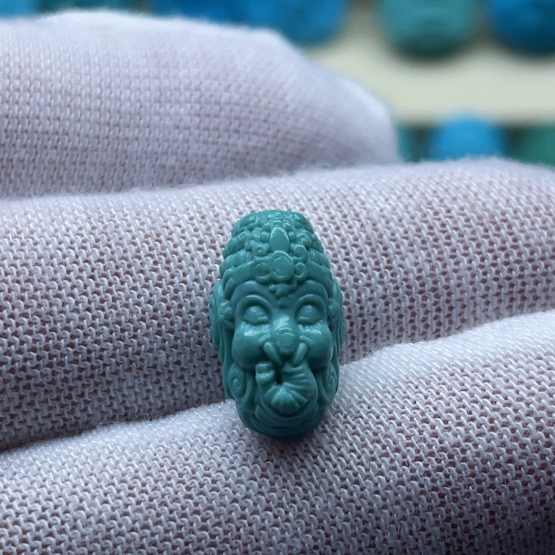 未镶嵌绿松石珠宝奇石卡8-14-7