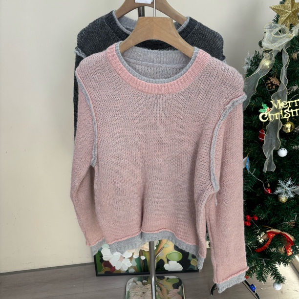 0919圆领慵懒风毛衣