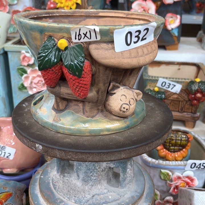 紫砂花盆粗陶材质多肉花盆