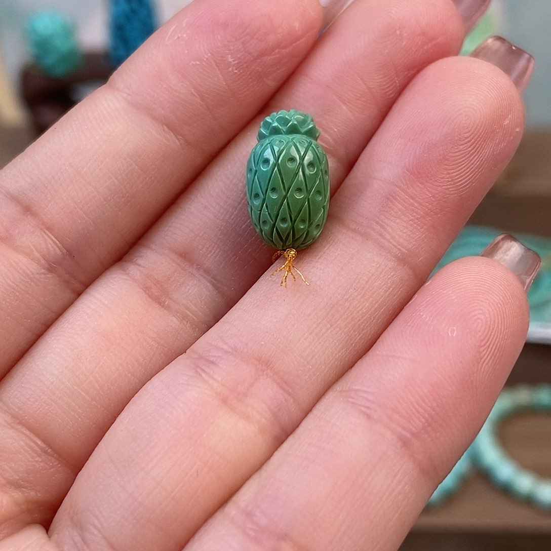 绿松石菜籽随行吊坠未镶嵌