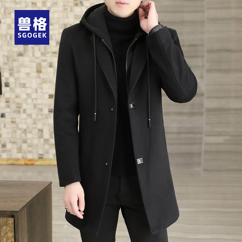 2025秋冬季爆款百搭潮流时尚韩版休闲毛呢风衣