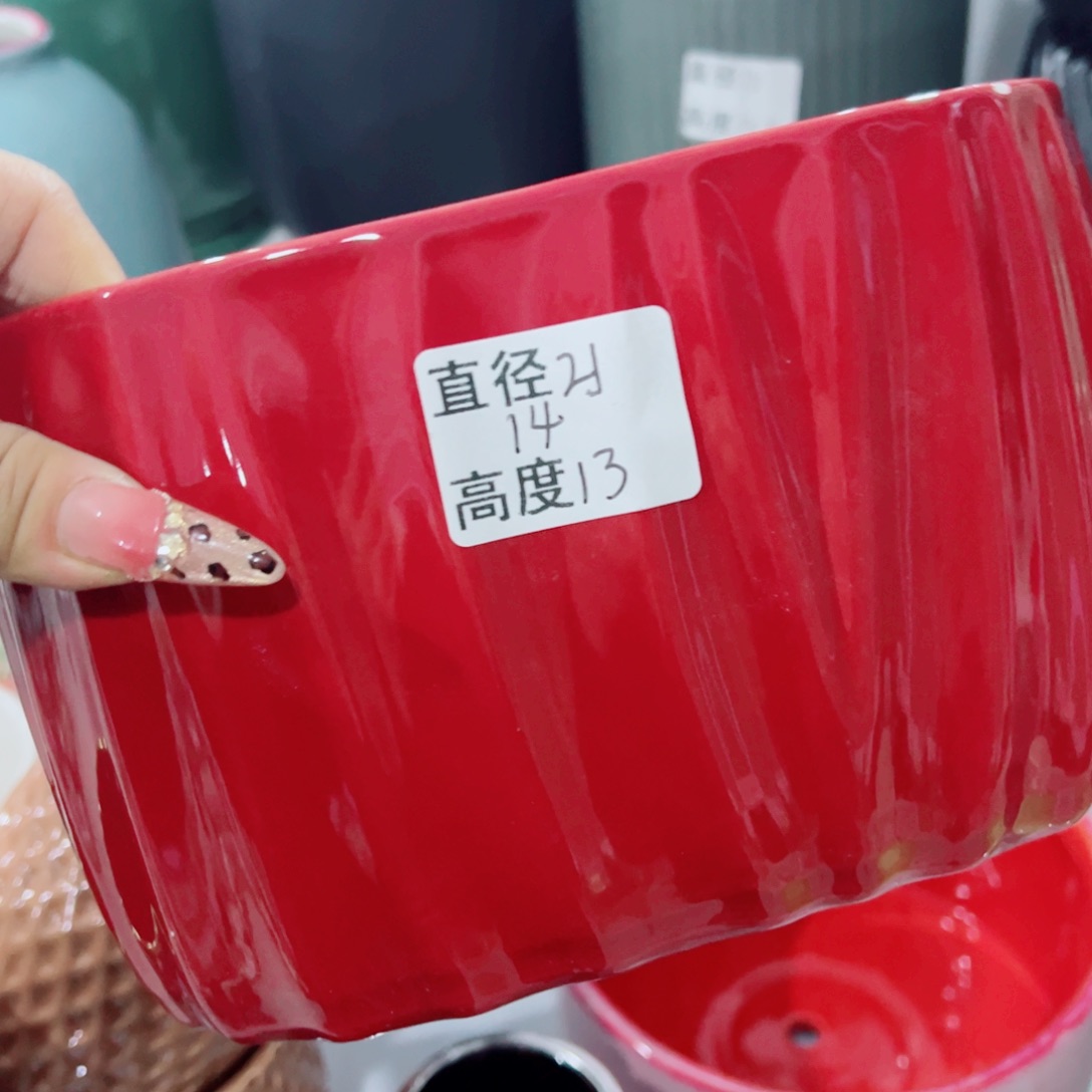 有孔，陶瓷花盆满10米包邮发货