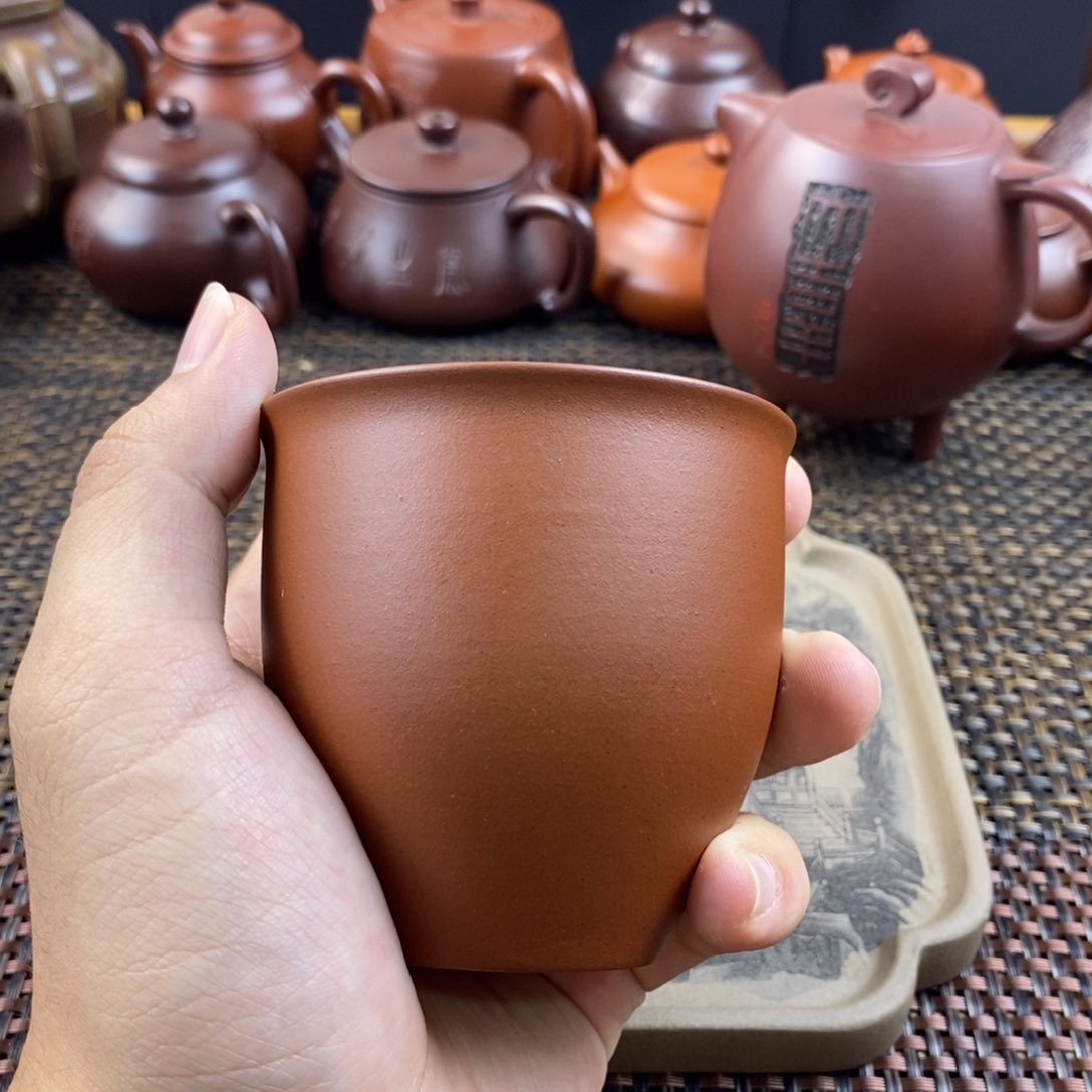 茶杯紫砂留*宜兴紫荆