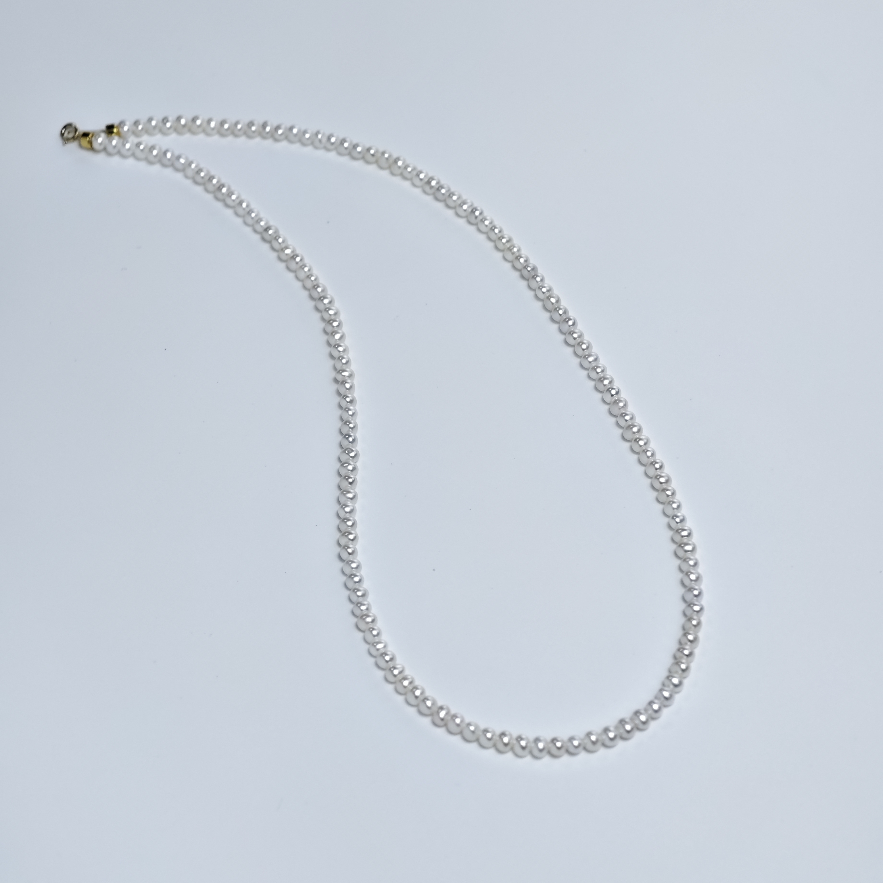 婕妤甄选【精致小米】3-4mmK金淡水小米珍珠项链 经典款 非正圆！WLF