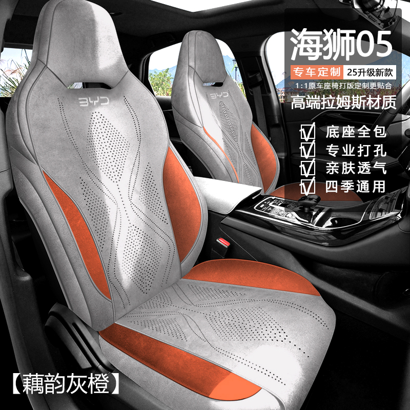 25新款升级【海狮05/海狮06/海狮07】专用座套翻毛皮后排大包围坐垫