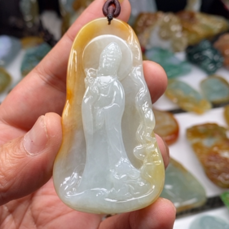 【闪购商品】翡翠颈饰未镶嵌缅甸翡翠A货吊坠