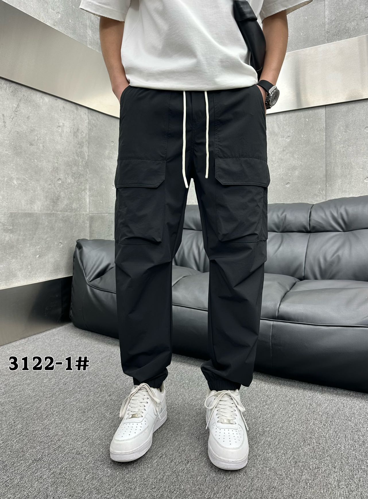 3122#夏季男士工装裤休闲潮流百搭简约帅气长裤