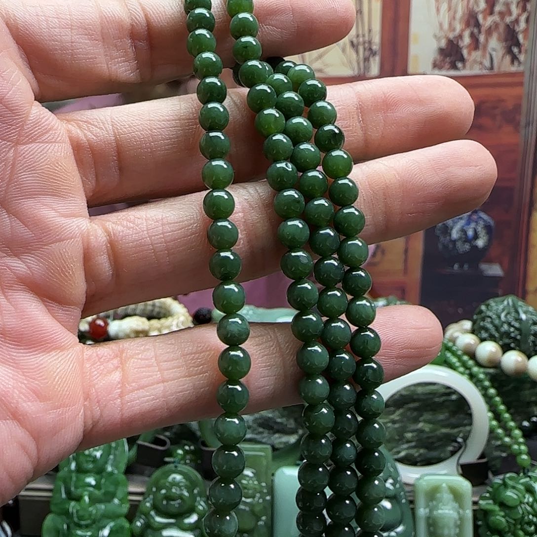 和田玉未镶嵌珠宝奇石项链