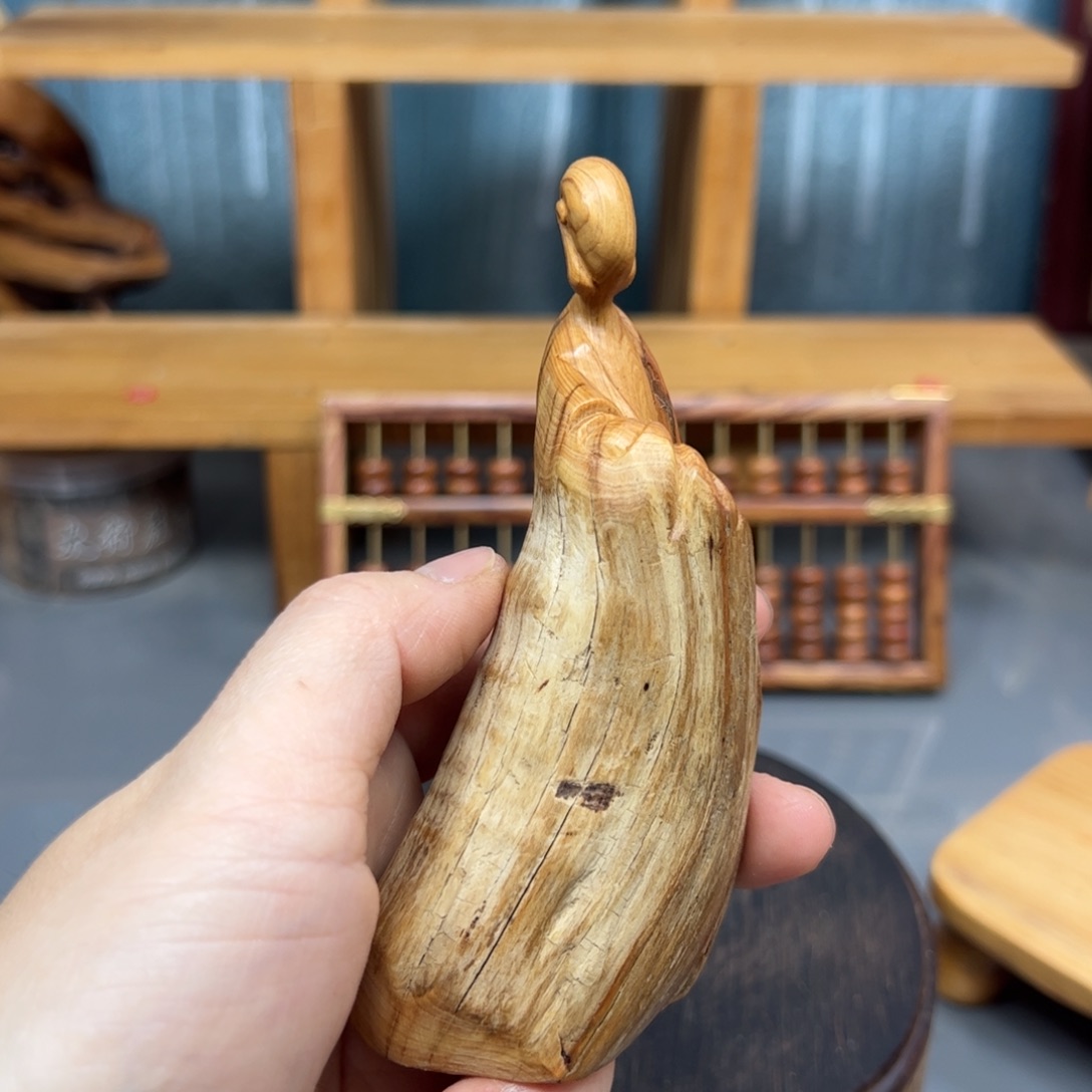 柏木崖柏木摆件手把件，4