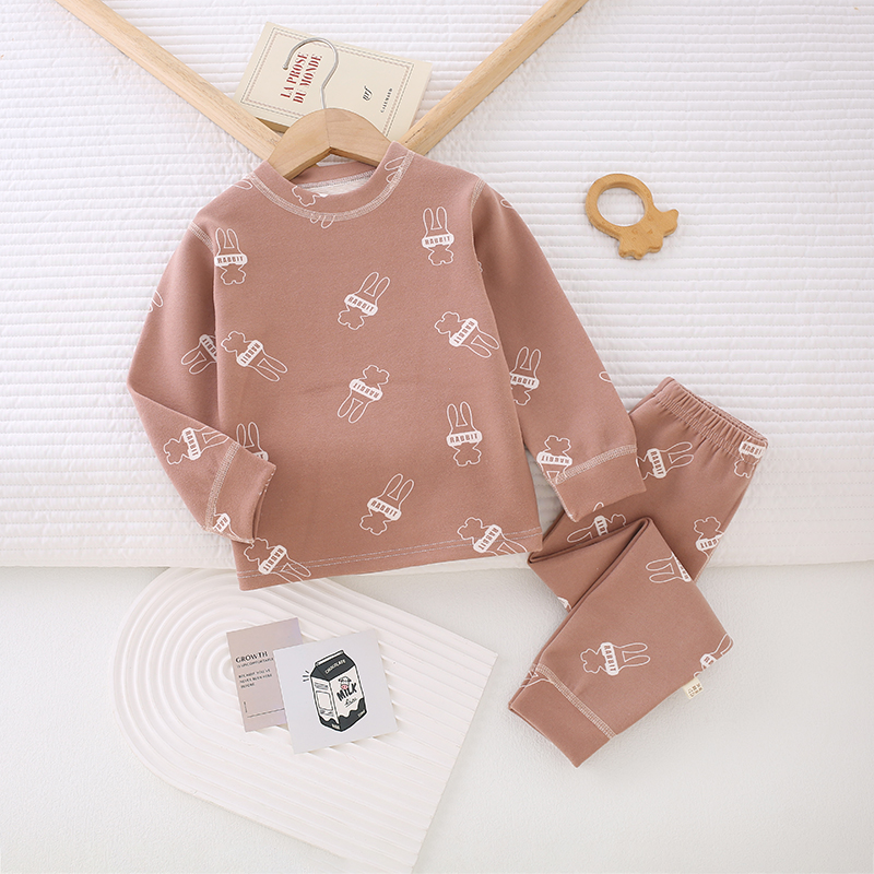 110-120<400-599>XQ儿童羊毛蚕丝保暖长袖打底校服神器套装