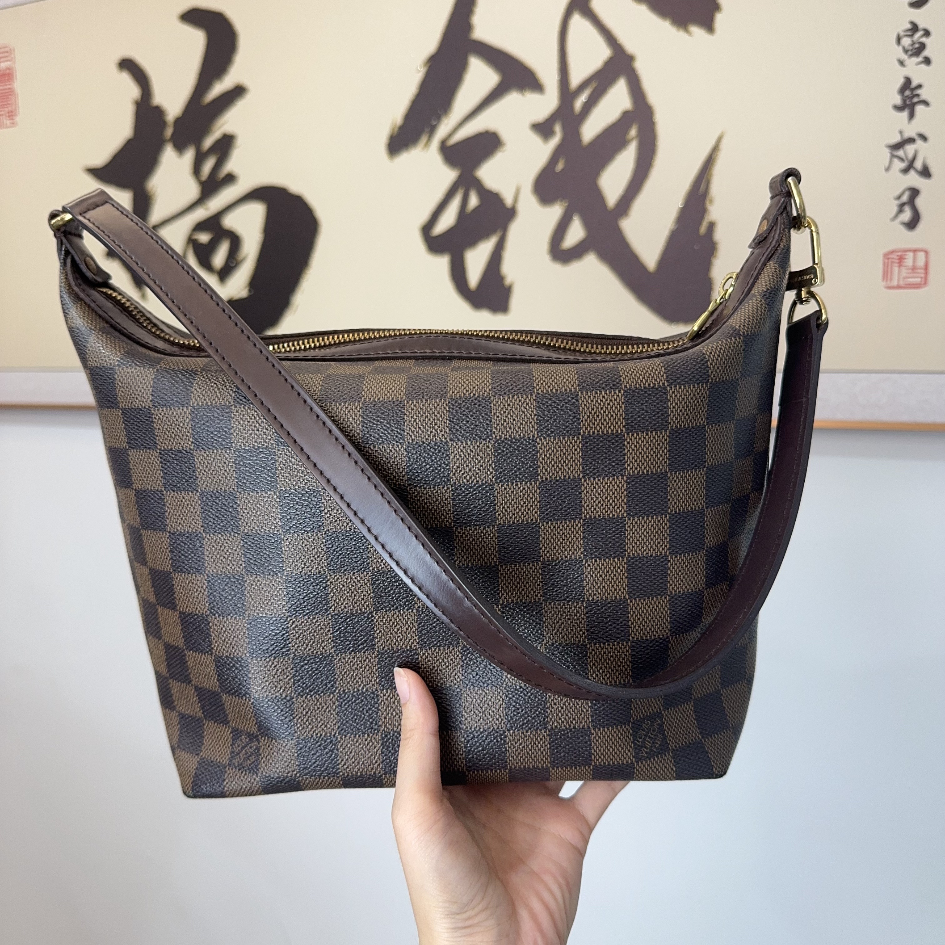 95新 LouisVuitton/路易威登 JM/LV/棋盘格遛狗包/编码0036
