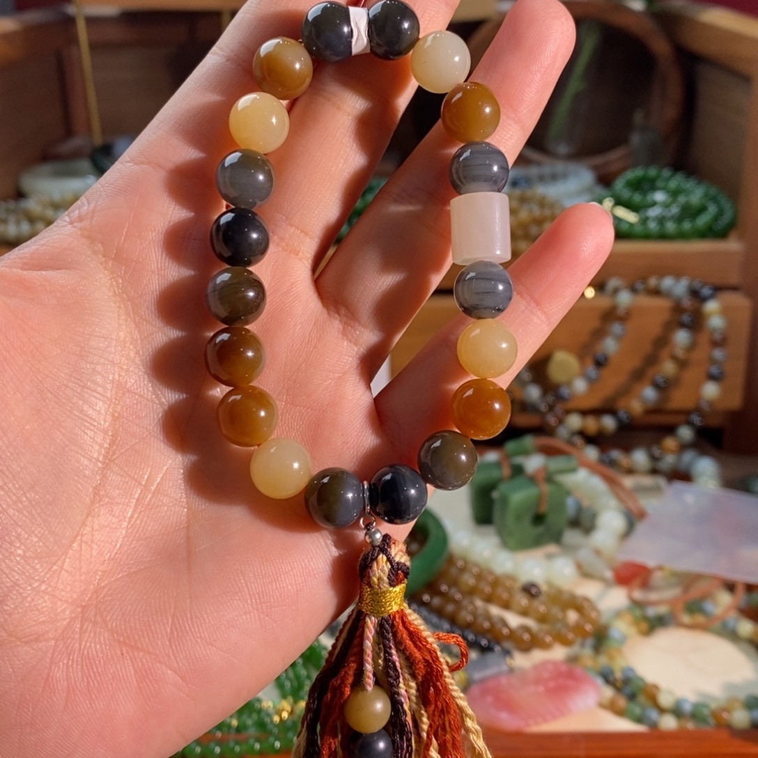 和田玉未镶嵌手链