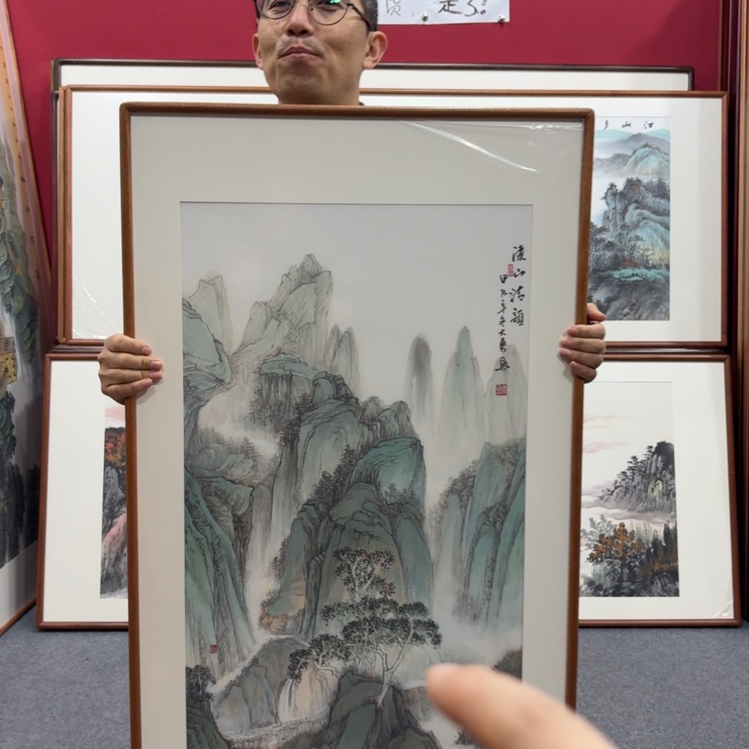 国画德****】带框绘画作品