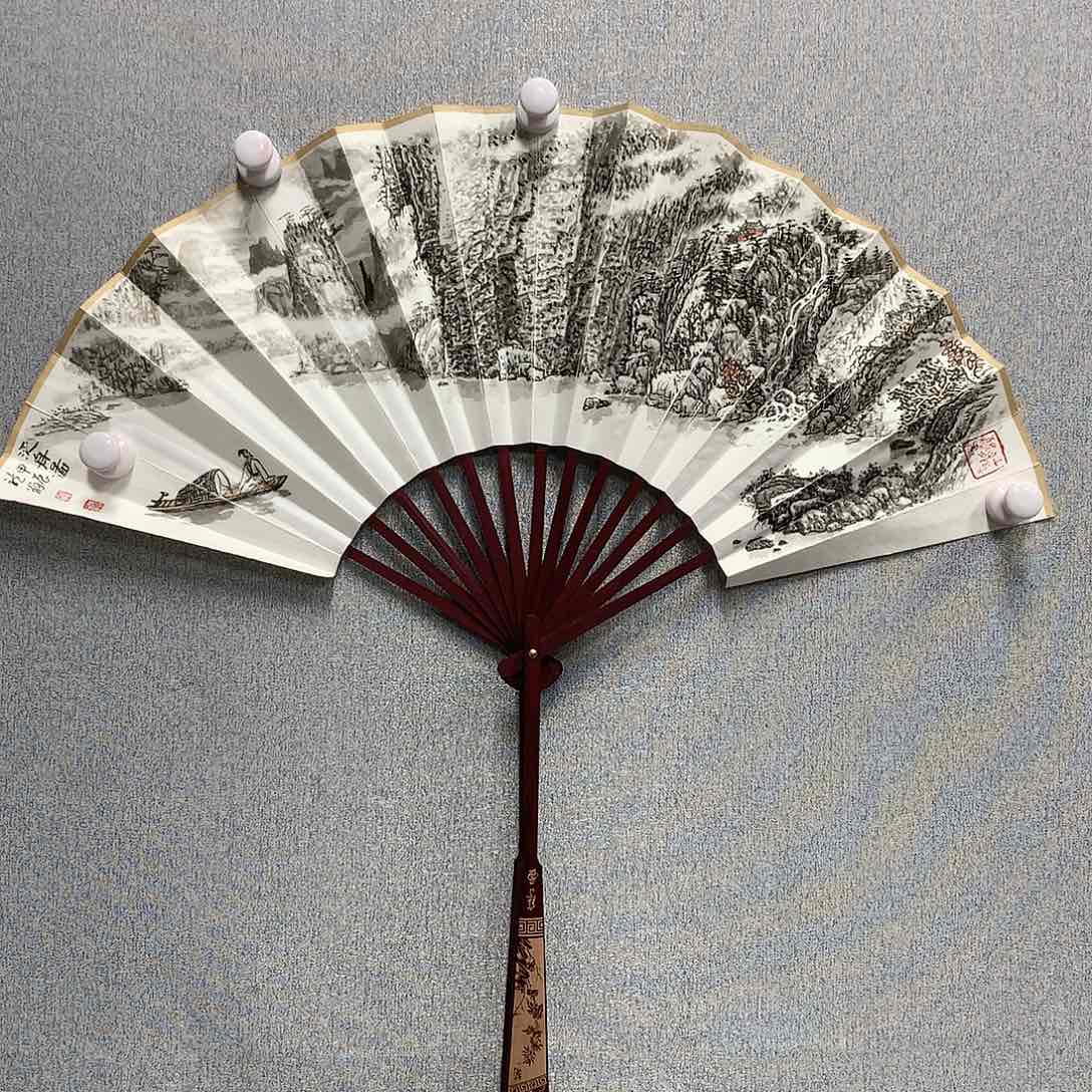 【闪购商品】国画叶金福扇子山水