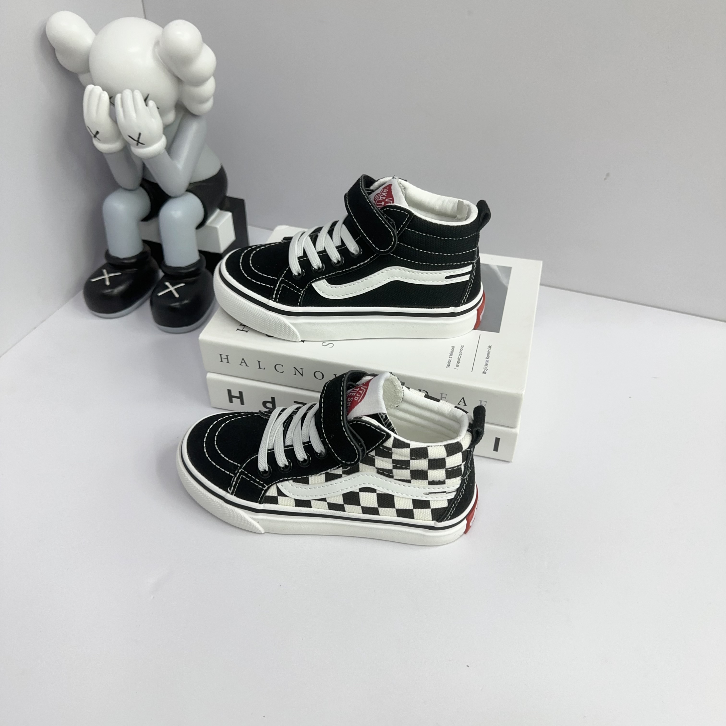 6282儿童高帮男魔术贴女男女通用帆布鞋时尚小童大童