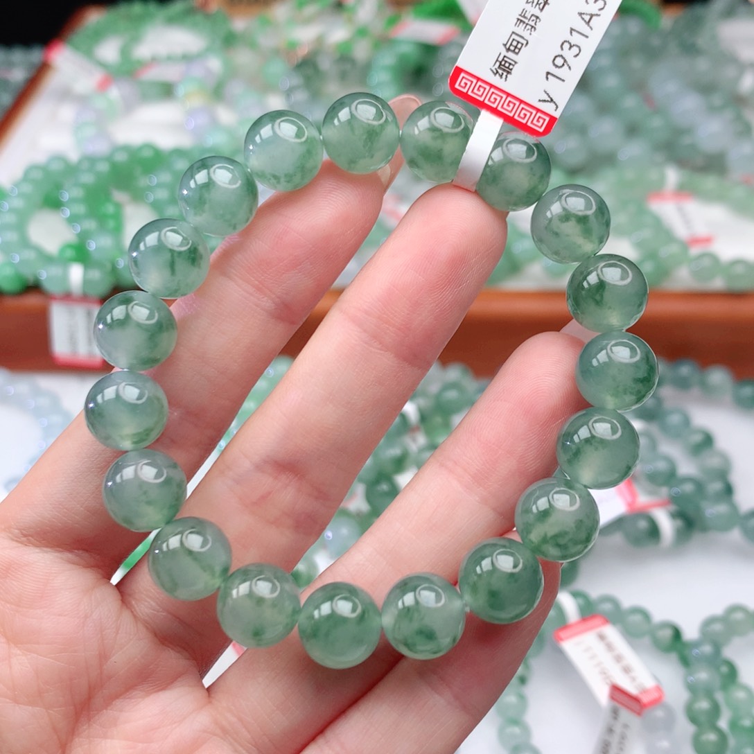 翡翠手链未镶嵌丰**敬翡翠10mm