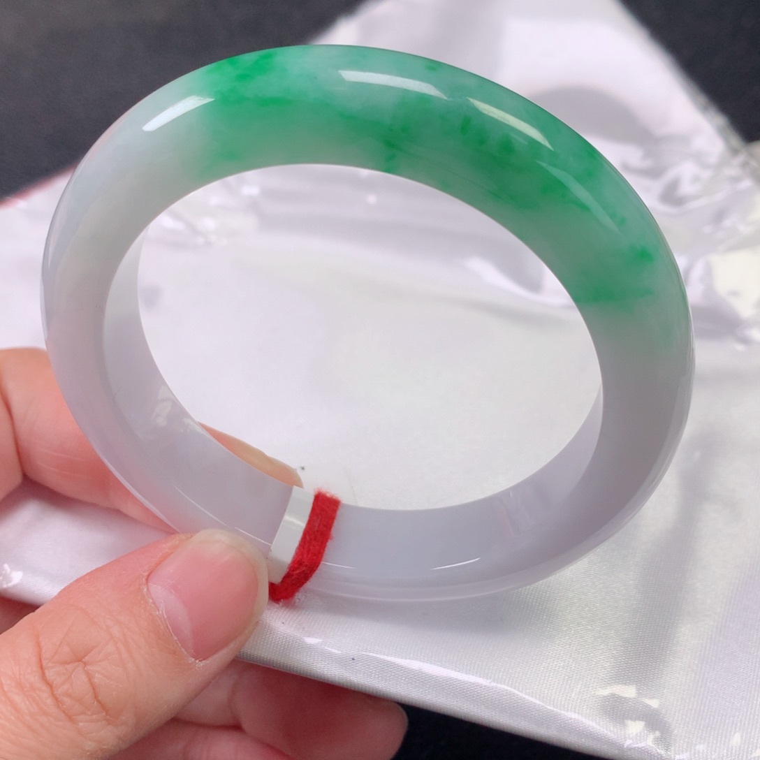 未镶嵌手镯翡翠缅甸天然翡翠手镯55