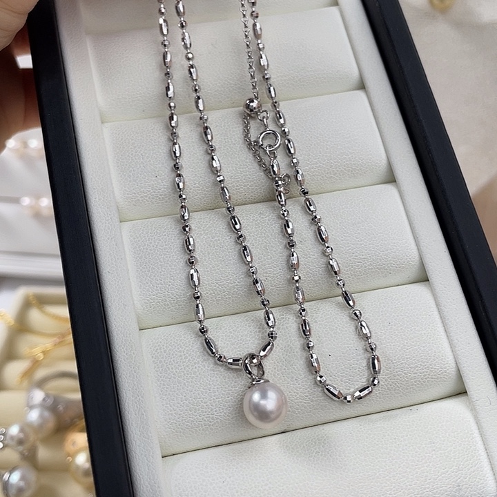 手绳银S925镶嵌海水珍珠