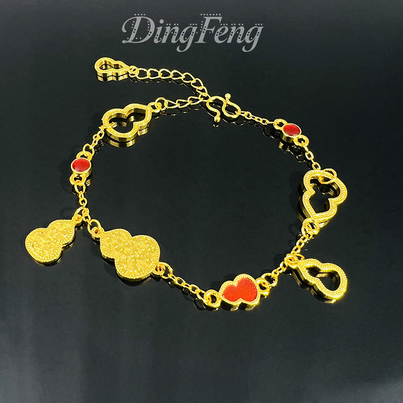 铜合金手链 爆闪镂空珐琅镶嵌碎冰冰葫芦手链